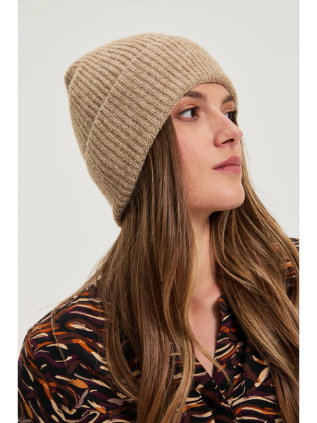 Moodo Zimska kapa bežaste barve Moodo