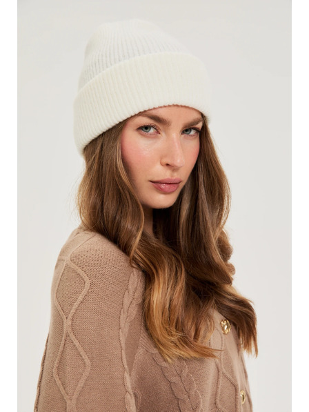 Moodo Kapa z metalnim nitjo bele barve Moodo