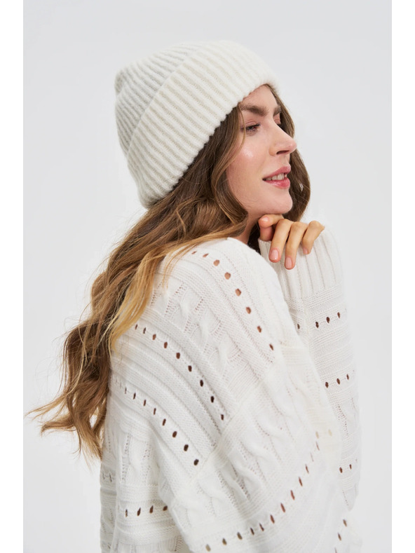 Moodo Kapa z volno bele barve Moodo