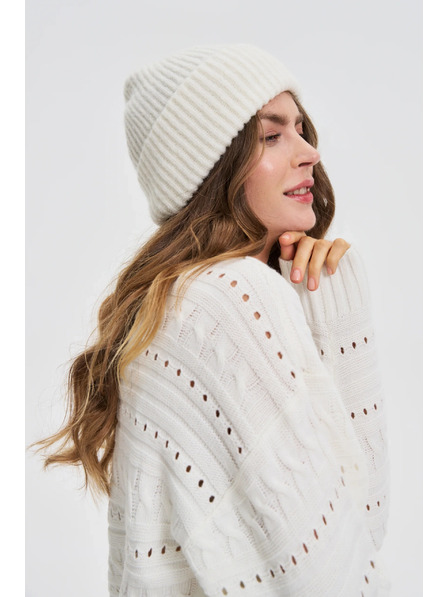 Moodo Kapa z volno bele barve Moodo