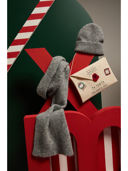 Moodo Zimska kapa sive barve Moodo