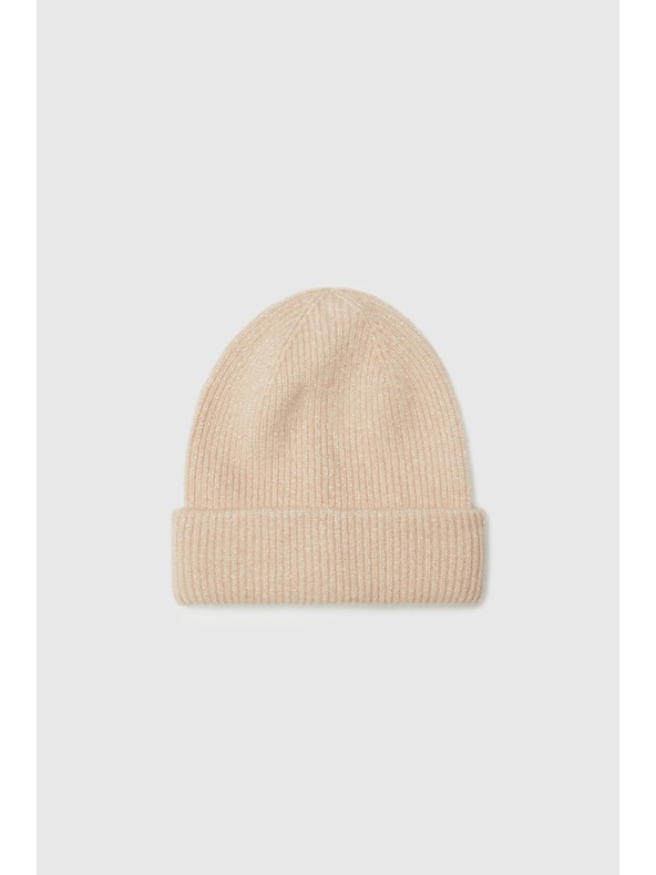 Moodo Kapa z metalnim nitjo bežaste barve Moodo