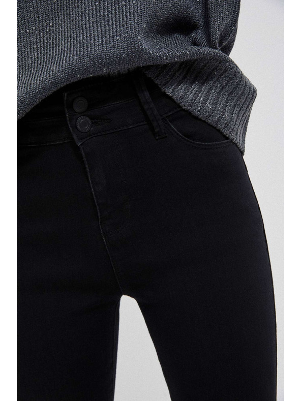 Moodo Džínsy push up z visokim pasom črne barve Moodo