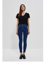 Moodo Džínsy z visokim pasom modre barve Moodo