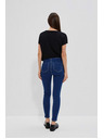 Moodo Džínsy z visokim pasom modre barve Moodo