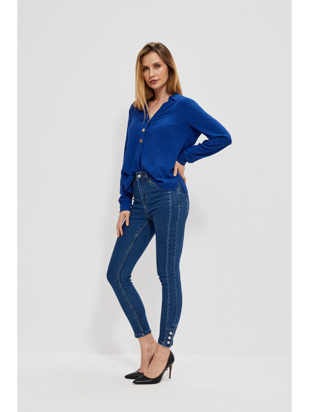 Moodo Ozke džínsy z okrasnimi gumbi Moodo