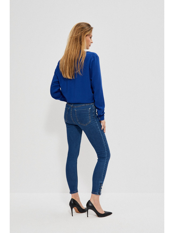 Moodo Ozke džínsy z okrasnimi gumbi Moodo