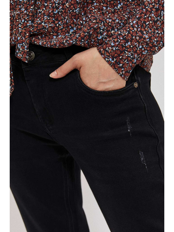 Moodo Črne džínsy z ravnim krojem Moodo