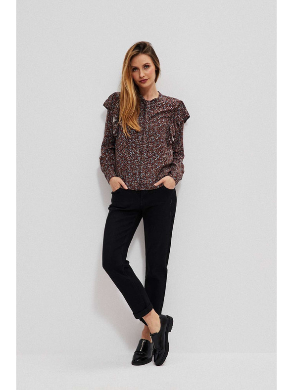 Moodo Črne džínsy z ravnim krojem Moodo