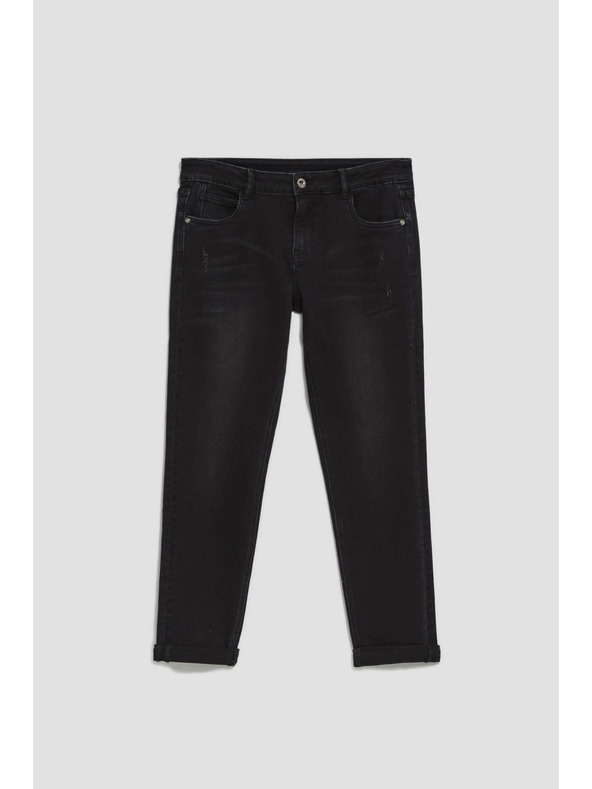 Moodo Črne džínsy z ravnim krojem Moodo