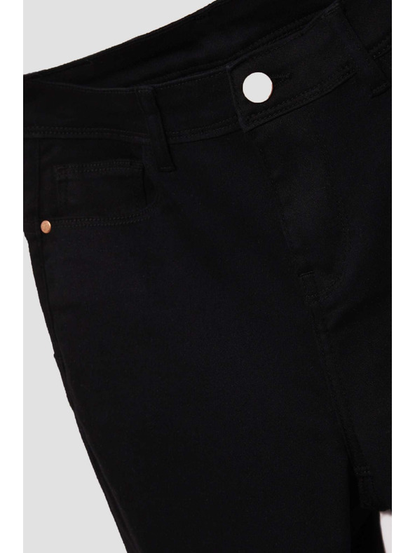 Moodo Skinny džínsy z raztrganimi hlačnicami push up črne barve Moodo