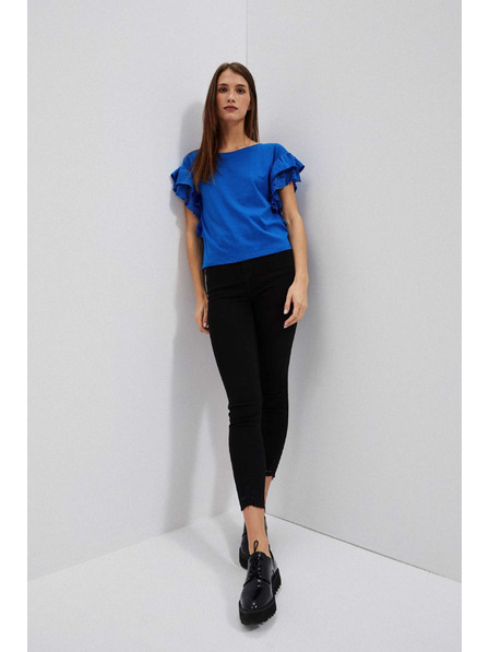 Moodo Oprijete džínsy z raztrganim robom Moodo