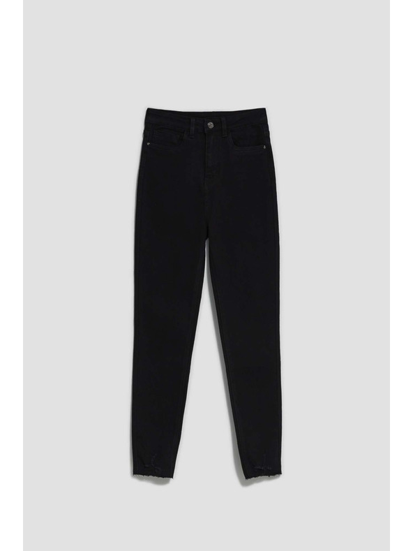 Moodo Oprijete džínsy z raztrganim robom Moodo