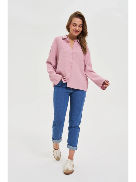 Moodo Modre jeans hlače z ravno hlačnico Moodo