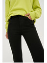 Moodo Črne zvonaste jeans hlače Moodo