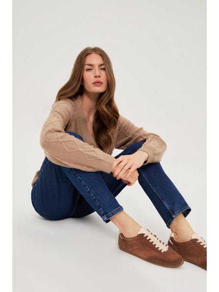 Moodo Temno modre kavbojke z pasom Moodo