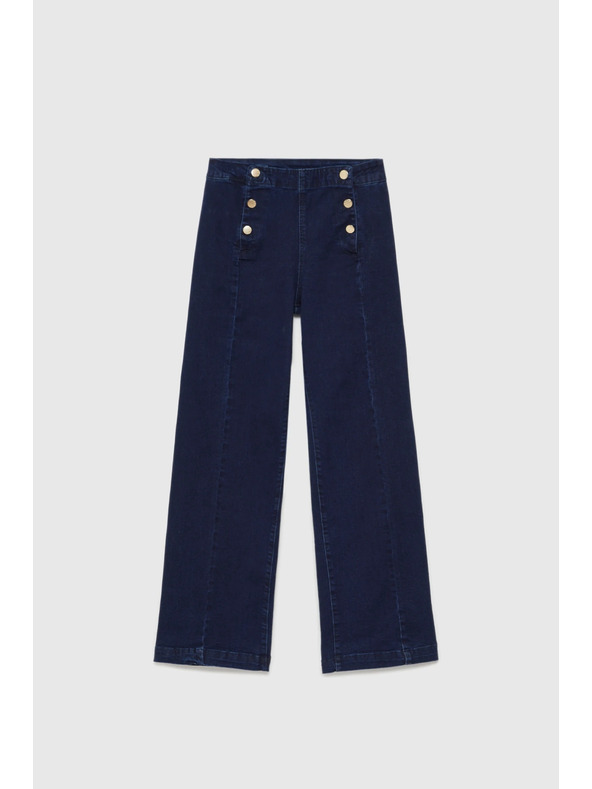 Moodo Temno modre wide leg jeans hlače Moodo