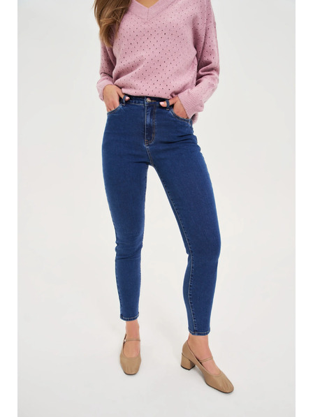 Moodo Temno modre ozke jeans hlače Moodo