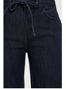 Moodo Temno modre jeans hlače z wide leg krojem Moodo