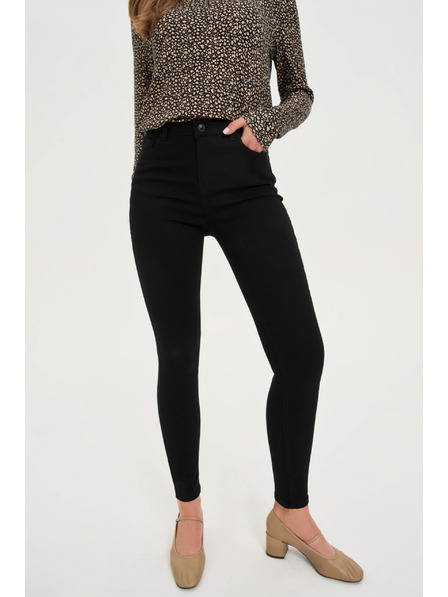 Moodo Črne ozke jeans hlače Moodo