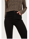 Moodo Črne ozke jeans hlače Moodo