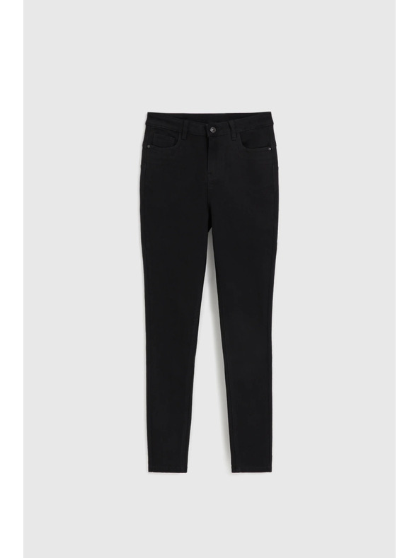 Moodo Črne ozke jeans hlače Moodo