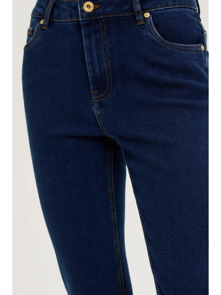 Moodo Temno modre jeans hlače z ravnimi hlačnicami Moodo