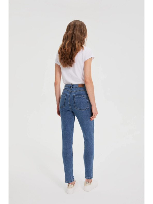 Moodo Modre skinny jeans hlače Moodo