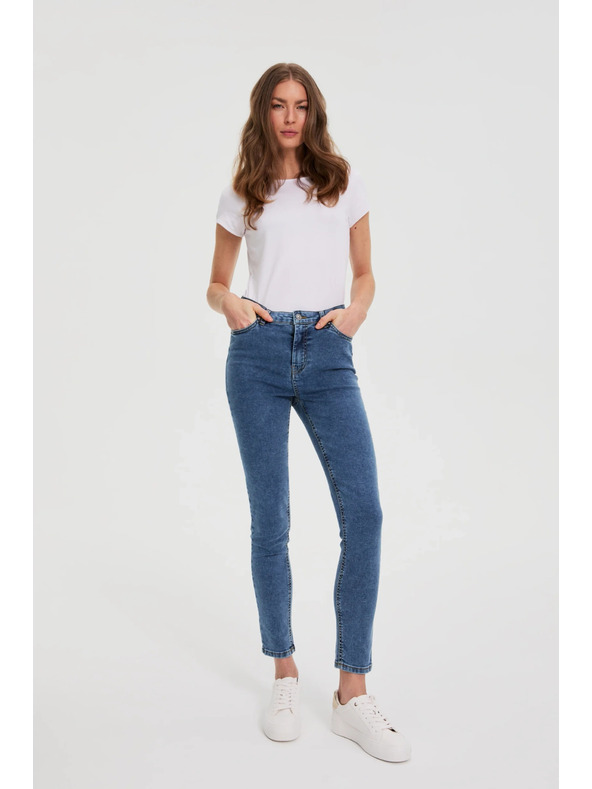 Moodo Modre skinny jeans hlače Moodo