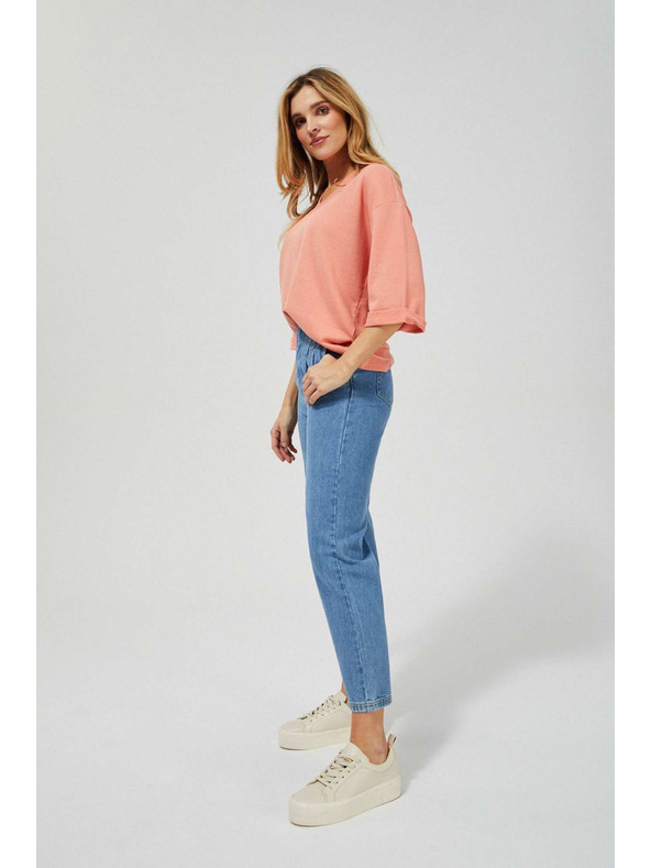 Moodo Jeans slouchy hlače z visokim pasom Moodo