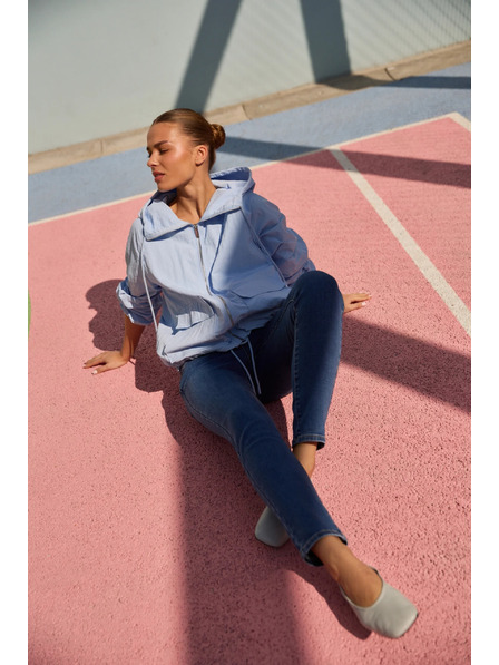 Moodo Modre ozke jeans hlače Moodo