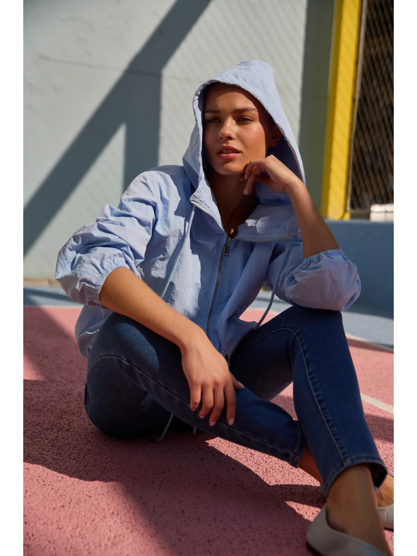 Moodo Modre ozke jeans hlače Moodo