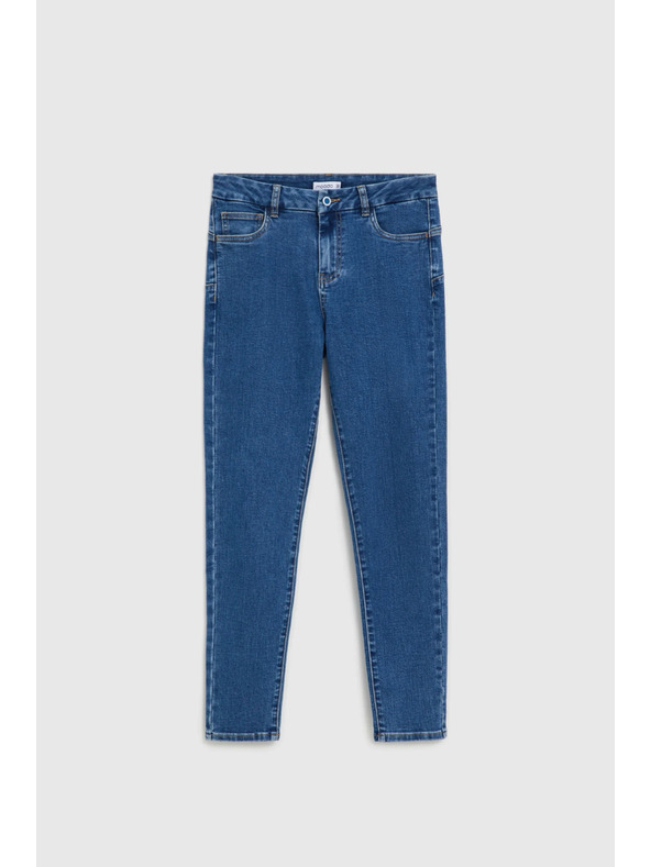 Moodo Modre ozke jeans hlače Moodo