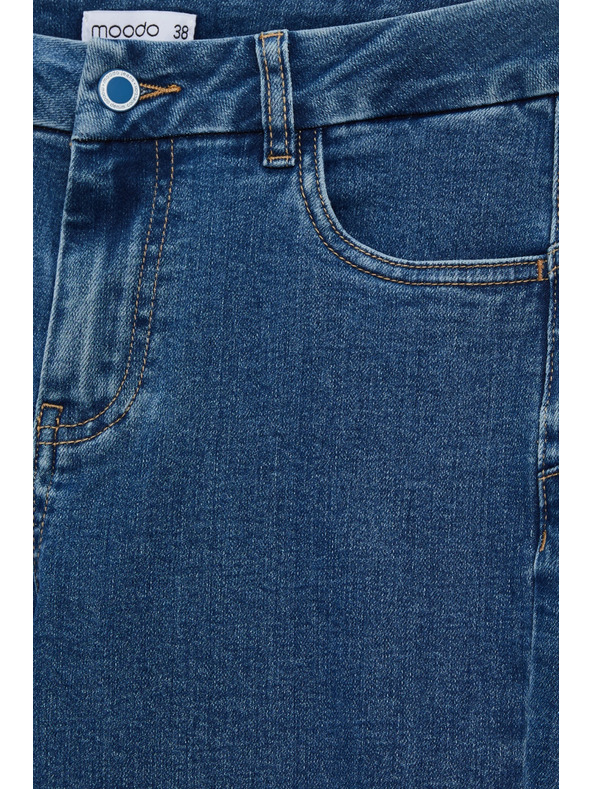 Moodo Modre ozke jeans hlače Moodo