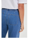 Moodo Modre jeans hlače z wide leg krojem Moodo
