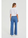 Moodo Modre jeans hlače z wide leg krojem Moodo