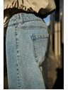 Moodo Svetlo modre jeans hlače z wide leg krojem Moodo