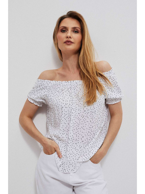 Moodo Bela bluza v španskem slogu Moodo