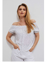 Moodo Bela bluza v španskem slogu Moodo