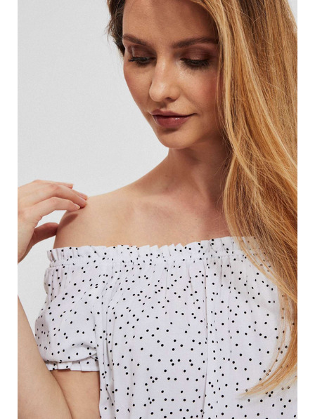 Moodo Bela bluza v španskem slogu Moodo