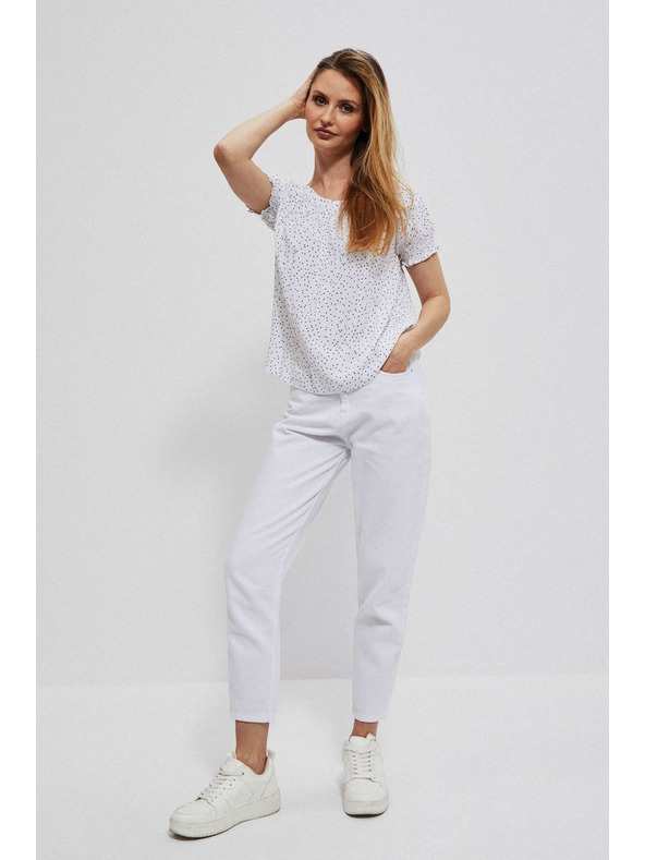 Moodo Bela bluza v španskem slogu Moodo