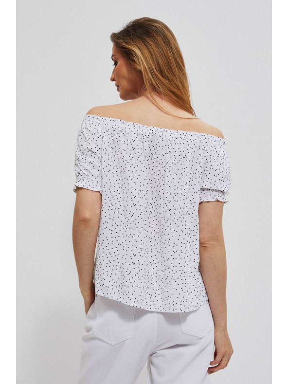 Moodo Bela bluza v španskem slogu Moodo