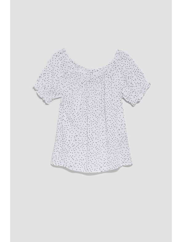 Moodo Bela bluza v španskem slogu Moodo