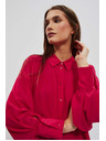 Moodo Rdeča srajca z nabranimi rokavi Moodo