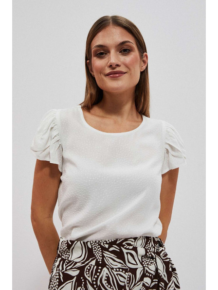 Moodo Biserna bluza z okrasnimi rokavi Moodo