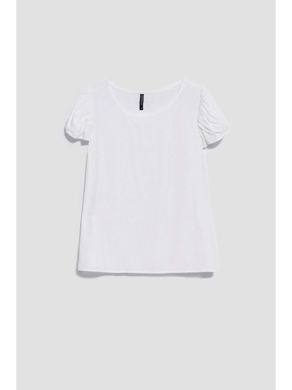 Moodo Biserna bluza z okrasnimi rokavi Moodo