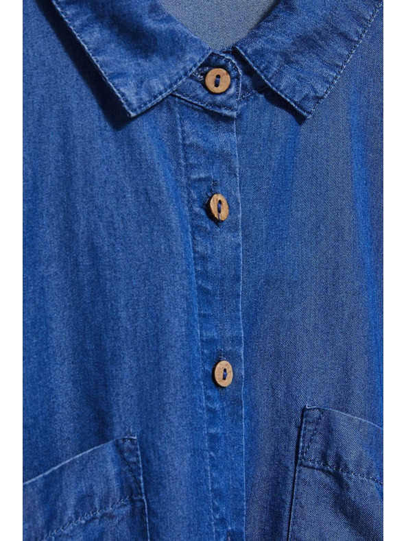 Moodo Temno modra liocellna srajca Moodo