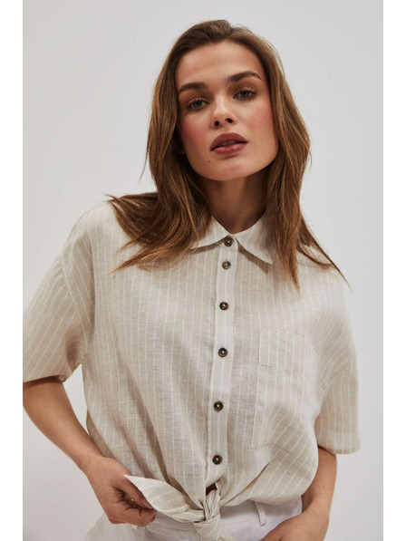 Moodo Lanena srajca z vezavo Moodo