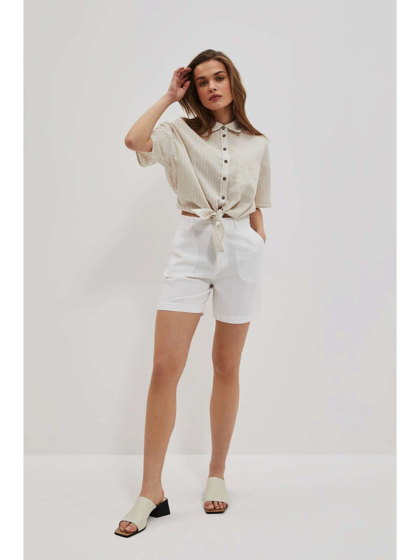 Moodo Lanena srajca z vezavo Moodo