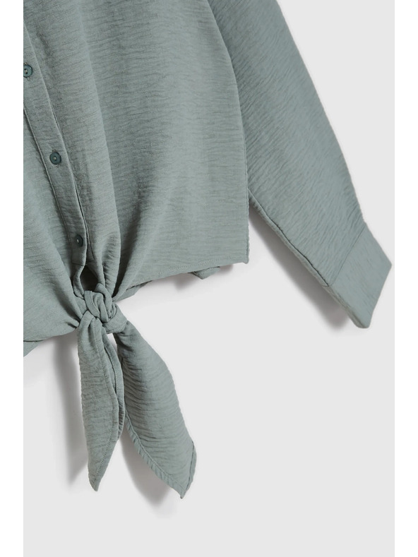 Moodo Olivna srajca Moodo z vezavo